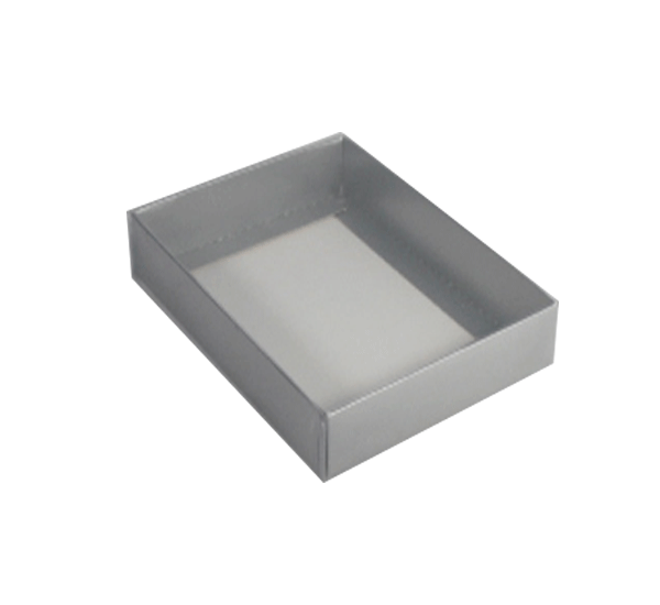 Cardboard Box 172x133x30mm Silver Gloss Base Clear Lid | Plasbox